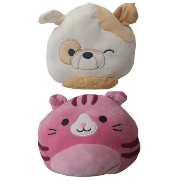 Squishmallows Other - Squishmallows Flip-A-Mallows Reversible Plush Bulldog & Pink Cat Geraldine Brock